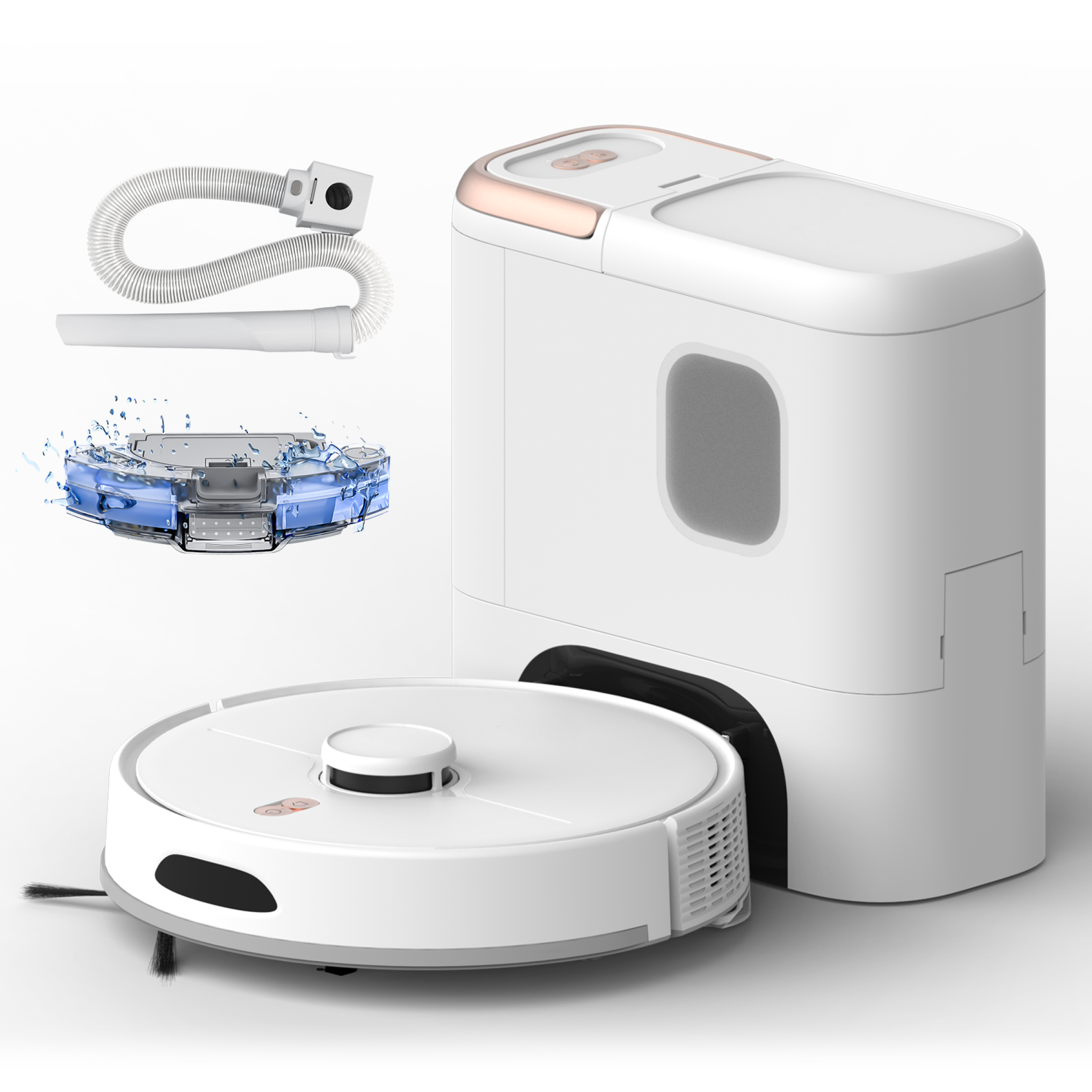 2 IN 1 Self-Emptying Charging Base & Vacuum Cleaners
