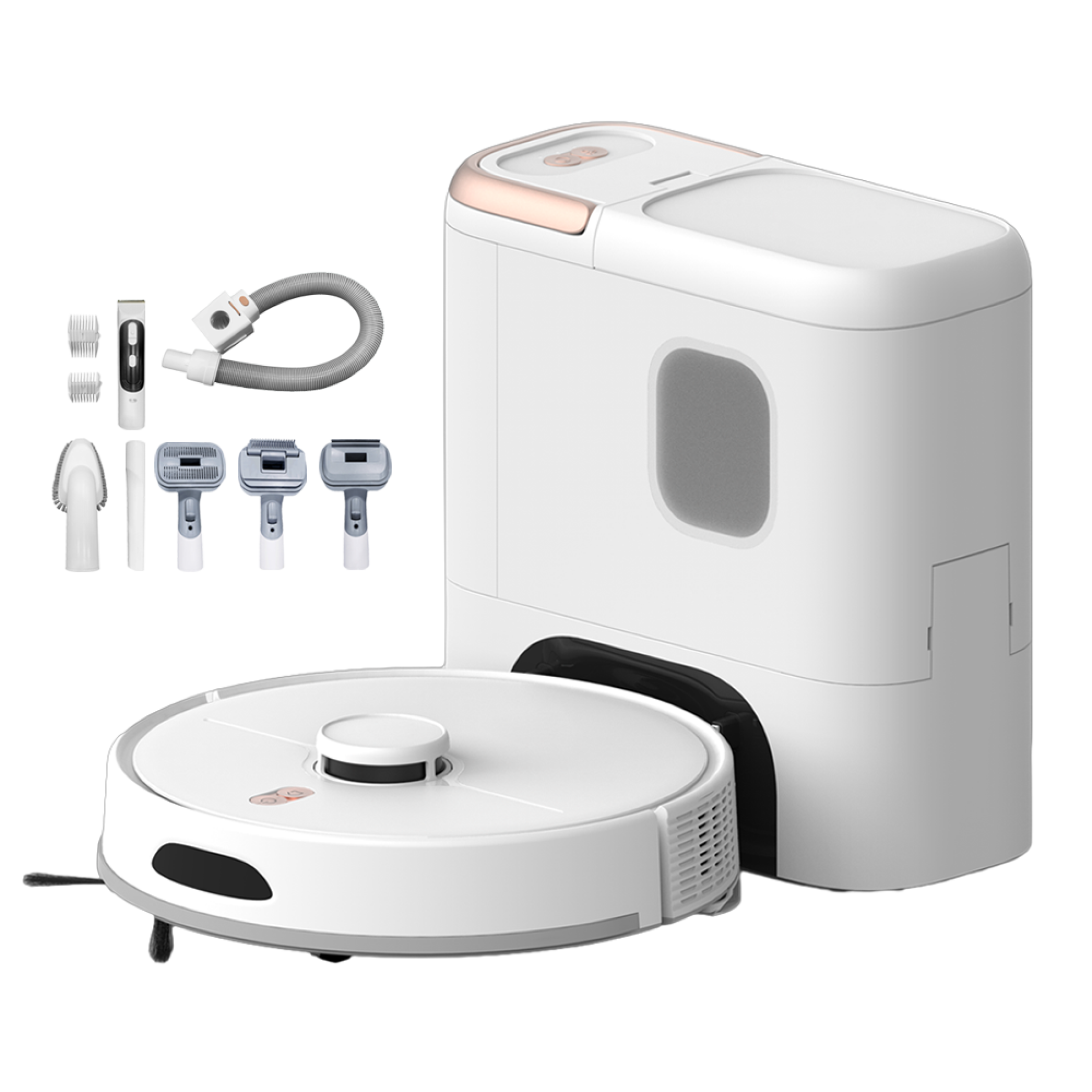 2 IN 1 Self-Emptying Charging Base & Vacuum Cleaners